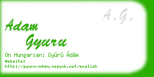 adam gyuru business card