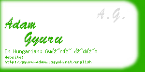 adam gyuru business card